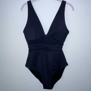 Sea Level Australia Swimsuit Sz 10 Black One Piece Dark Romance Longline NWT